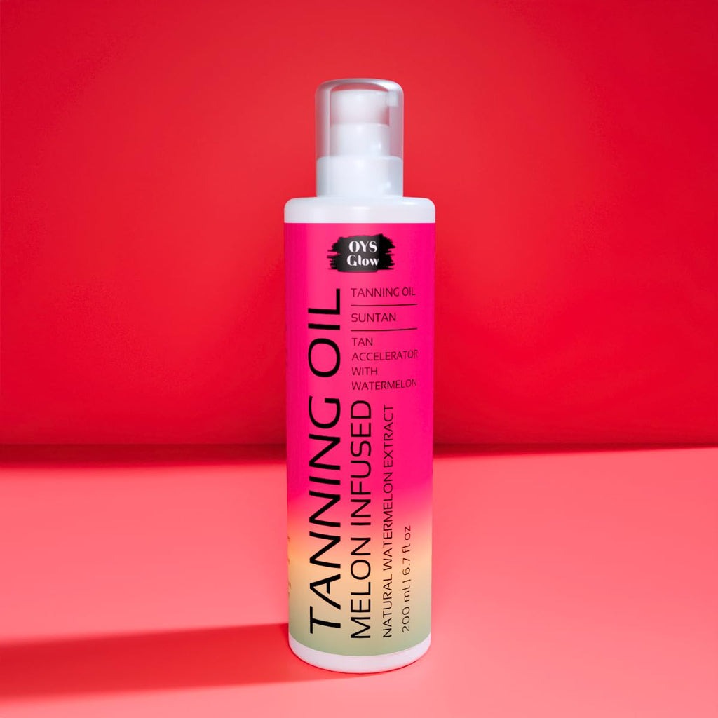 OYS GLOW Watermelon Tanning Oil – Intensive Suntan & Indoor Tanning Accelerator