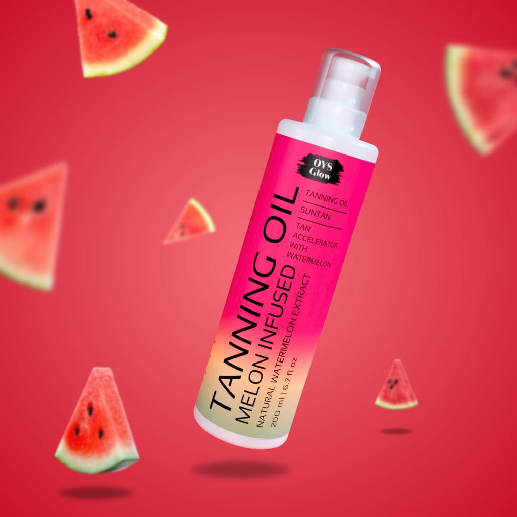 OYS GLOW Watermelon Tanning Oil – Intensive Suntan & Indoor Tanning Accelerator
