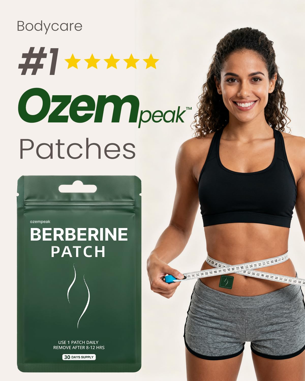Ozempeak Berberine Patches – 2-Month Supply, Easy Daily Wear, Skin-Friendly Discs