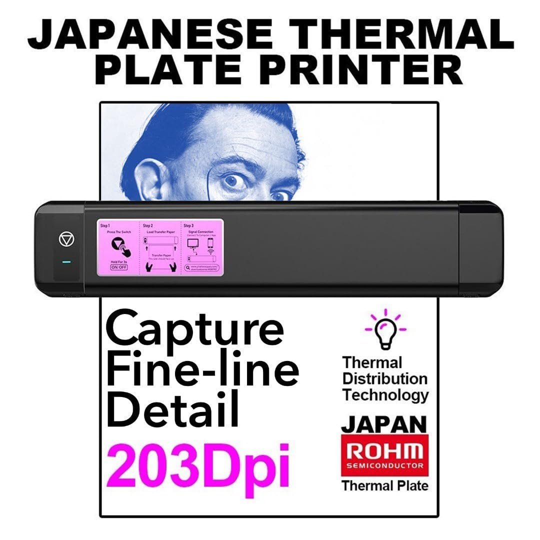 OZER M08Pro Wireless Tattoo Transfer Stencil Printer - Inkless, Portable Thermal Copier