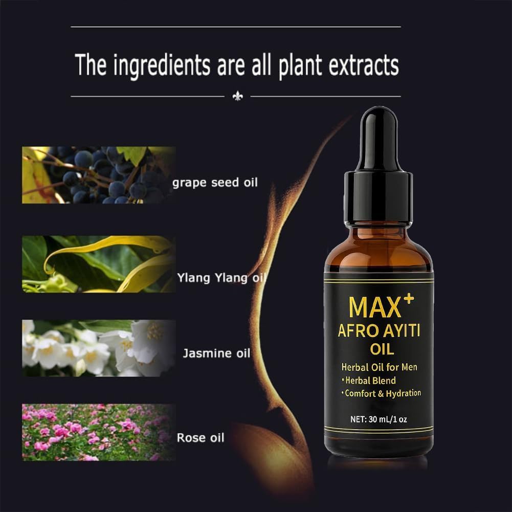 OZZKSO Max+ Afro Ayiti Oil – Natural Herbal Massage Oil, 30ML