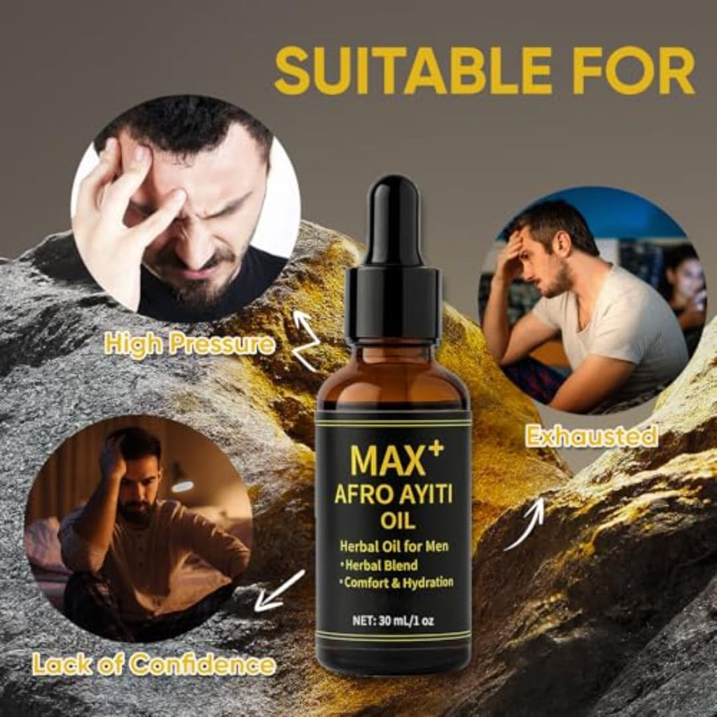 OZZKSO Max+ Afro Ayiti Oil – Natural Herbal Massage Oil, 30ML