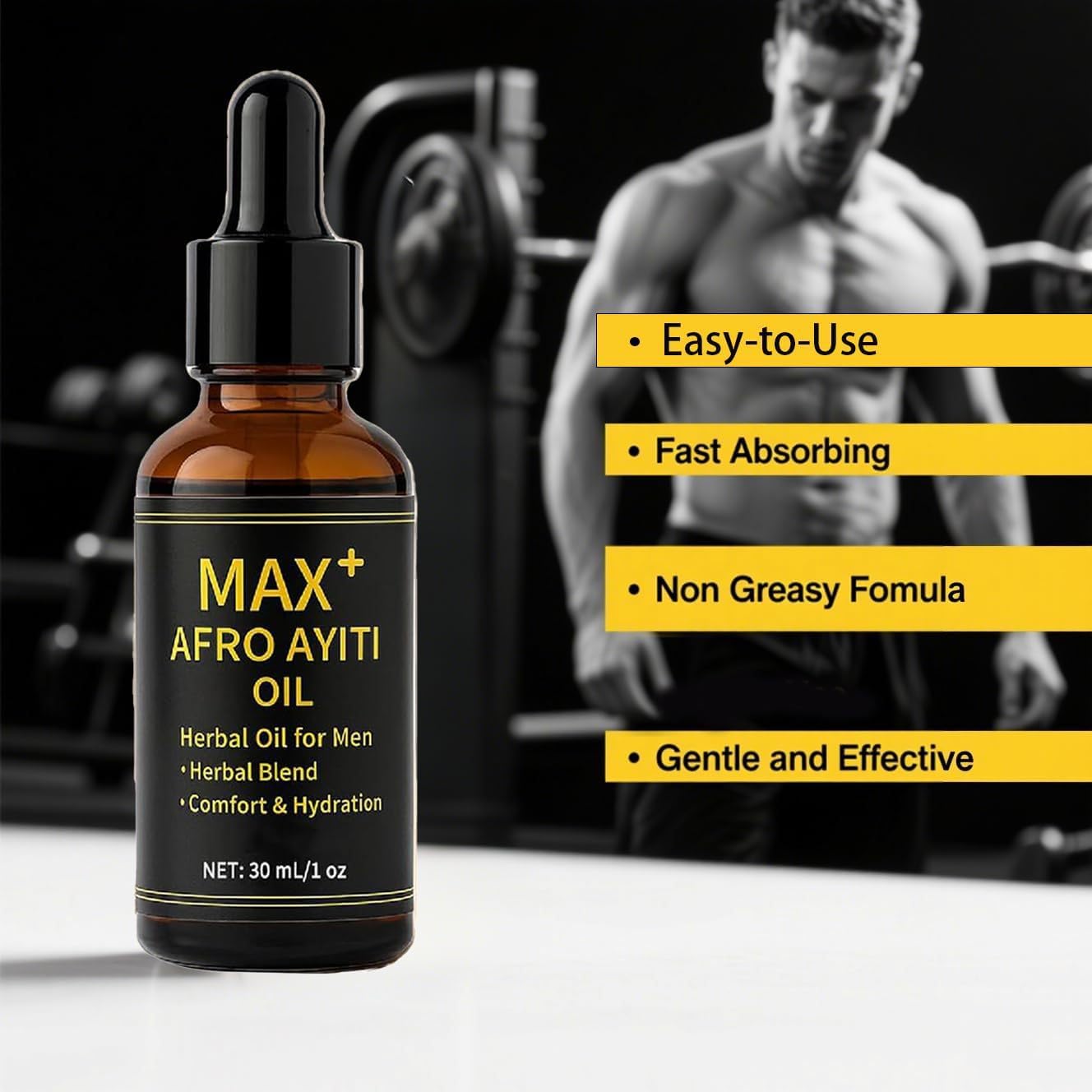 OZZKSO Max+ Afro Ayiti Oil – Natural Herbal Massage Oil, 30ML