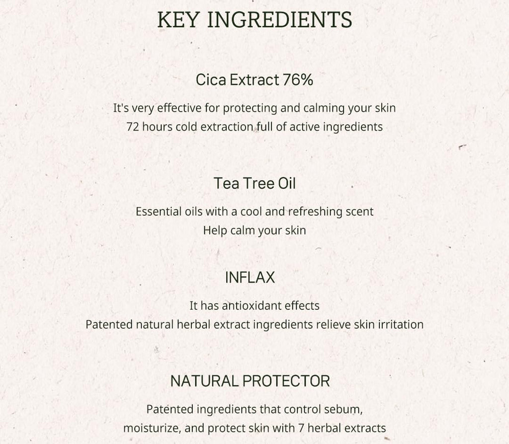 P'LAB Plant Base Cica Distillate Moisture Cream – 73% Centella Leaf Water, 100ml