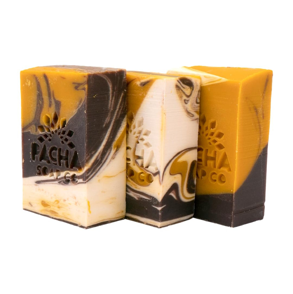 Pacha Soap Co. Almond Goat Milk Bar Soap – 3-Pack, Hydrating All-Natural, USA Made