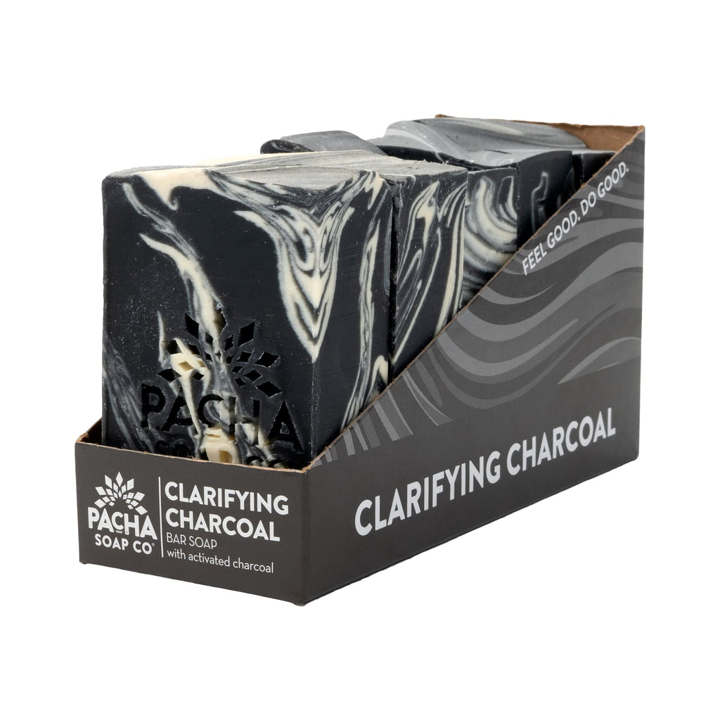 Pacha Soap Co. Charcoal Bar — Lemongrass, Citrus & Peppermint, Hydrating 5-Pack (4 oz Ea)