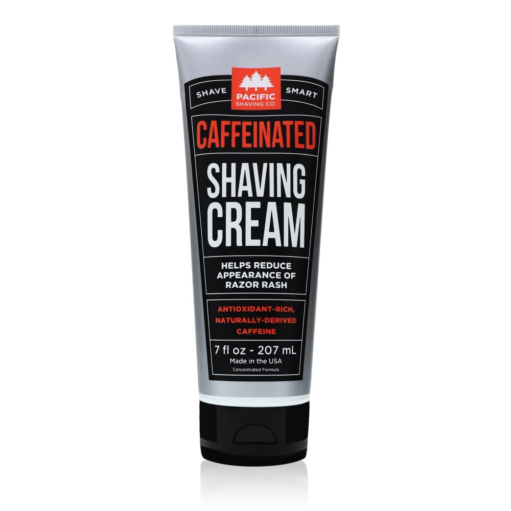 Pacific Shaving Company Caffeinated Shaving Cream – Shea Butter + Spearmint (7 oz)