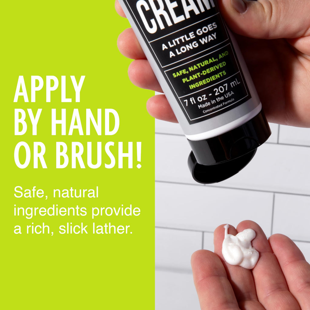 Pacific Shaving Company Natural Shaving Cream — Shea Butter + Vitamin E, Hydrating & Gentle for Sensitive Skin (3 x 3.4 oz)