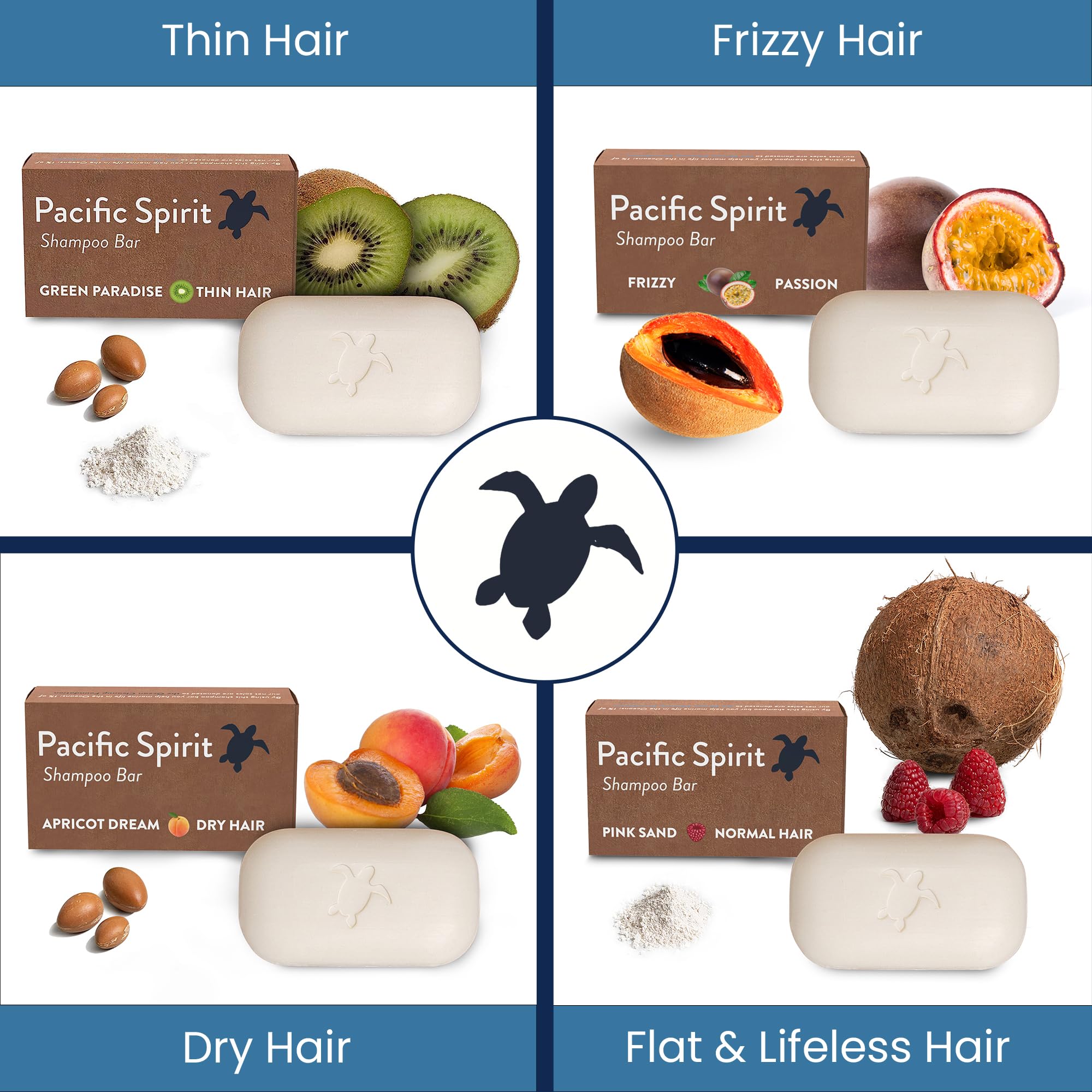 Pacific Spirit Shampoo Bar for Thin Hair with Argan Oil & Kiwi | Gentle Foam, SLS Free, Zero Waste