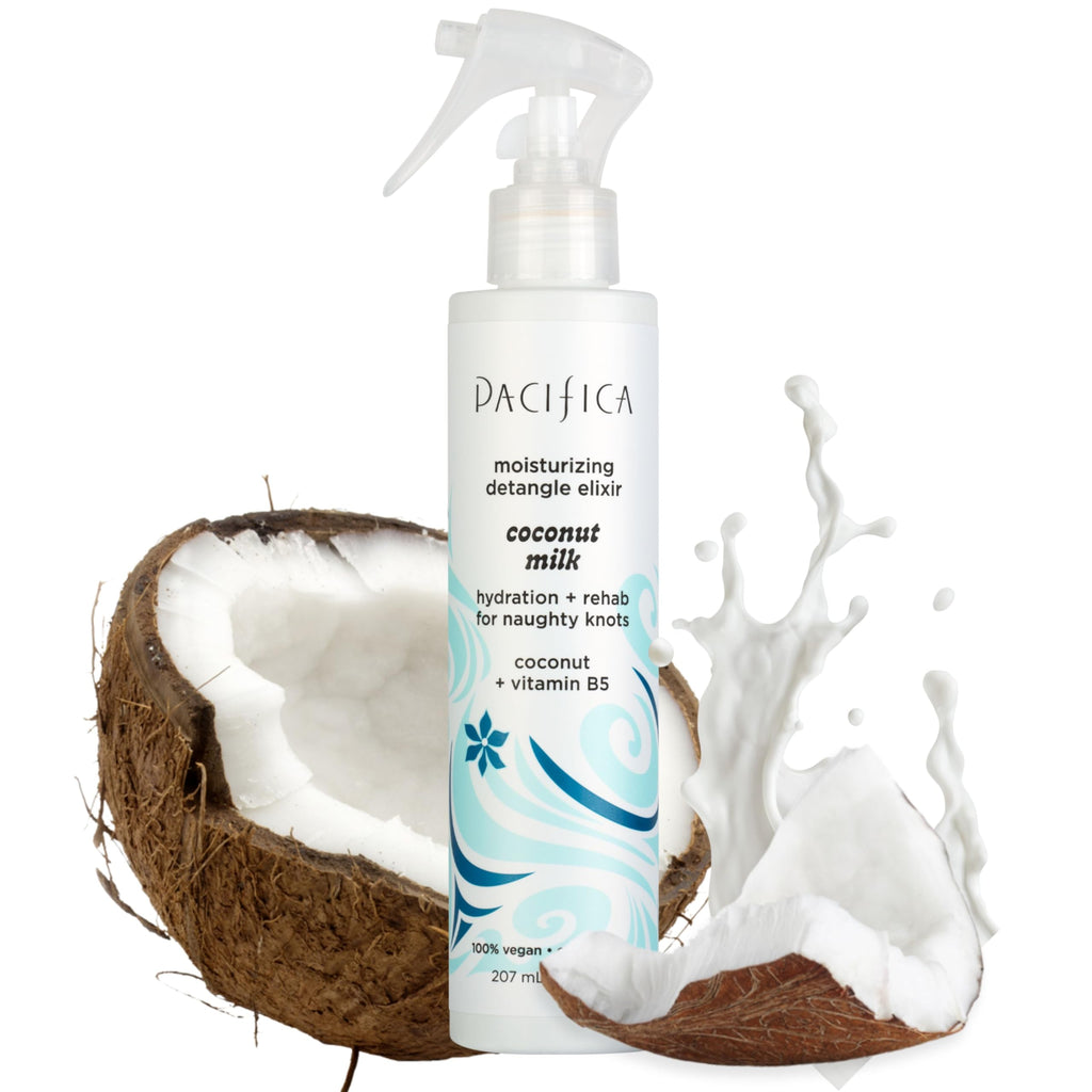 Pacifica Coconut Milk Hair Detangler Spray – Lightweight Leave-In Conditioner