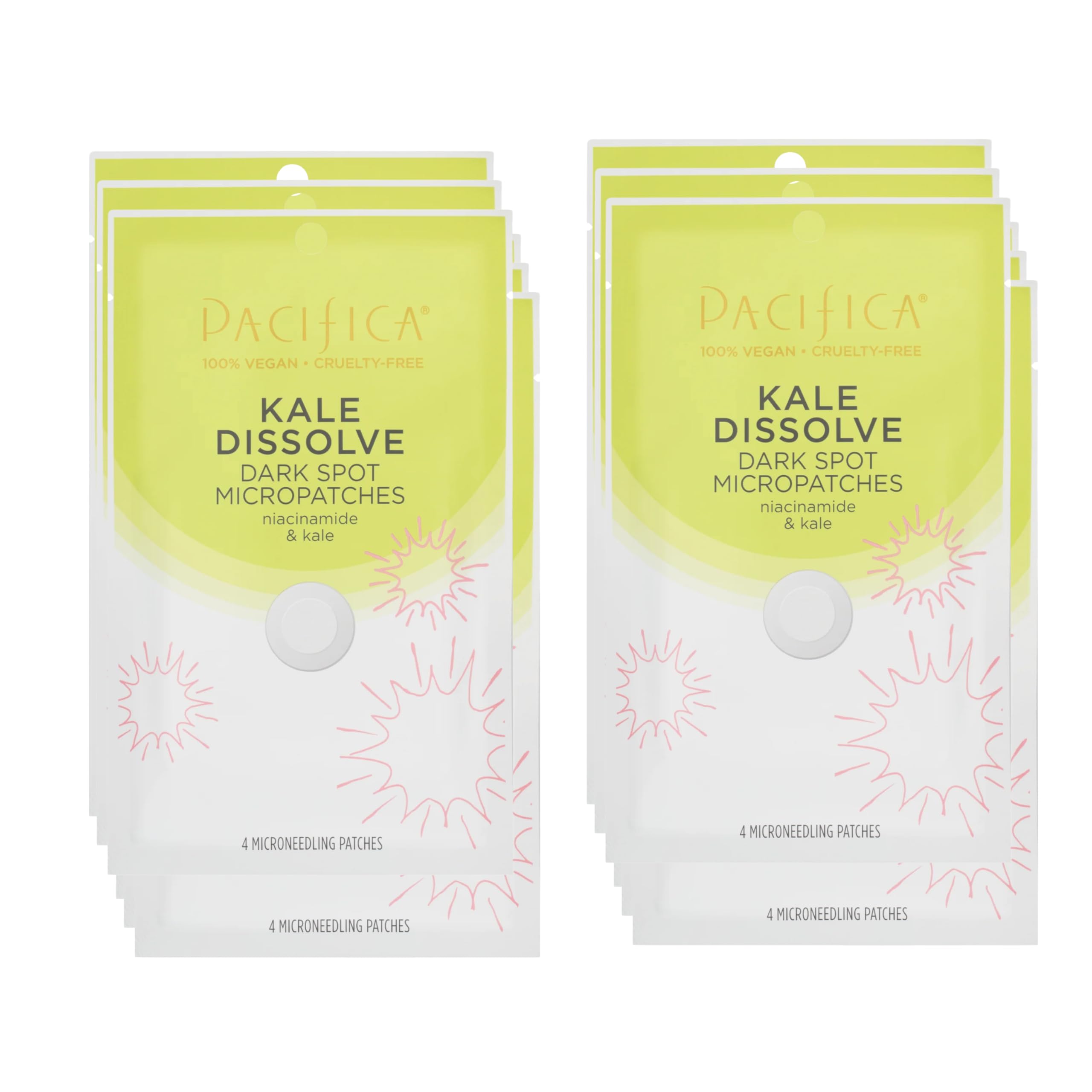 Pacifica Dark Spot Dissolving Micropatches 12-Pack – Niacinamide Tranexamic Kale