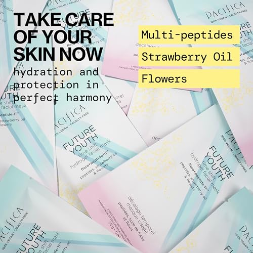 Pacifica Future Youth Time Shift Hydrogel Mask - 12-Pack | Multi-Peptide Hydration & Firming