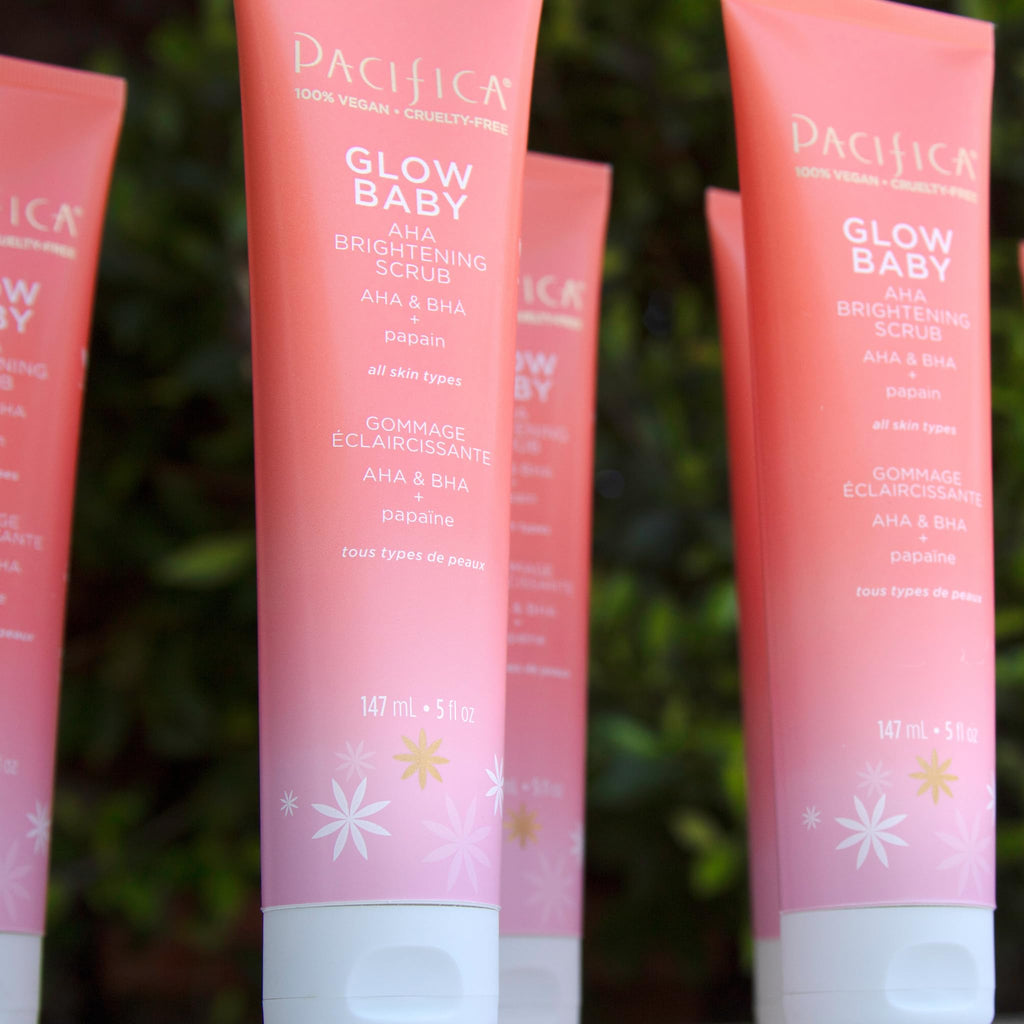Pacifica Glow Baby Super Lit Enzyme Scrub – Unclogs Pores & Dissolves Impurities | All Skin Types, Vegan & Cruelty-Free, 4 fl oz