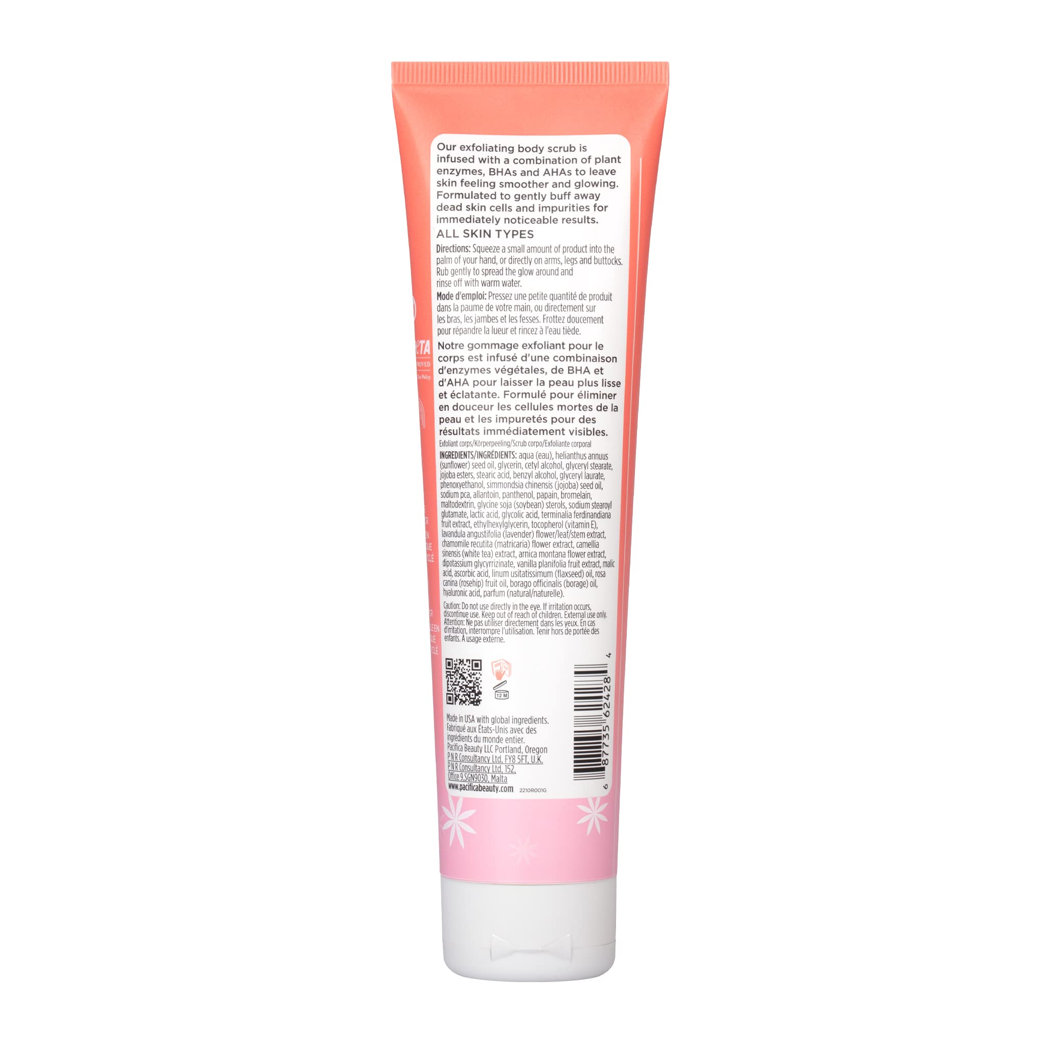 Pacifica Glow Baby Super Lit Enzyme Scrub – Unclogs Pores & Dissolves Impurities | All Skin Types, Vegan & Cruelty-Free, 4 fl oz