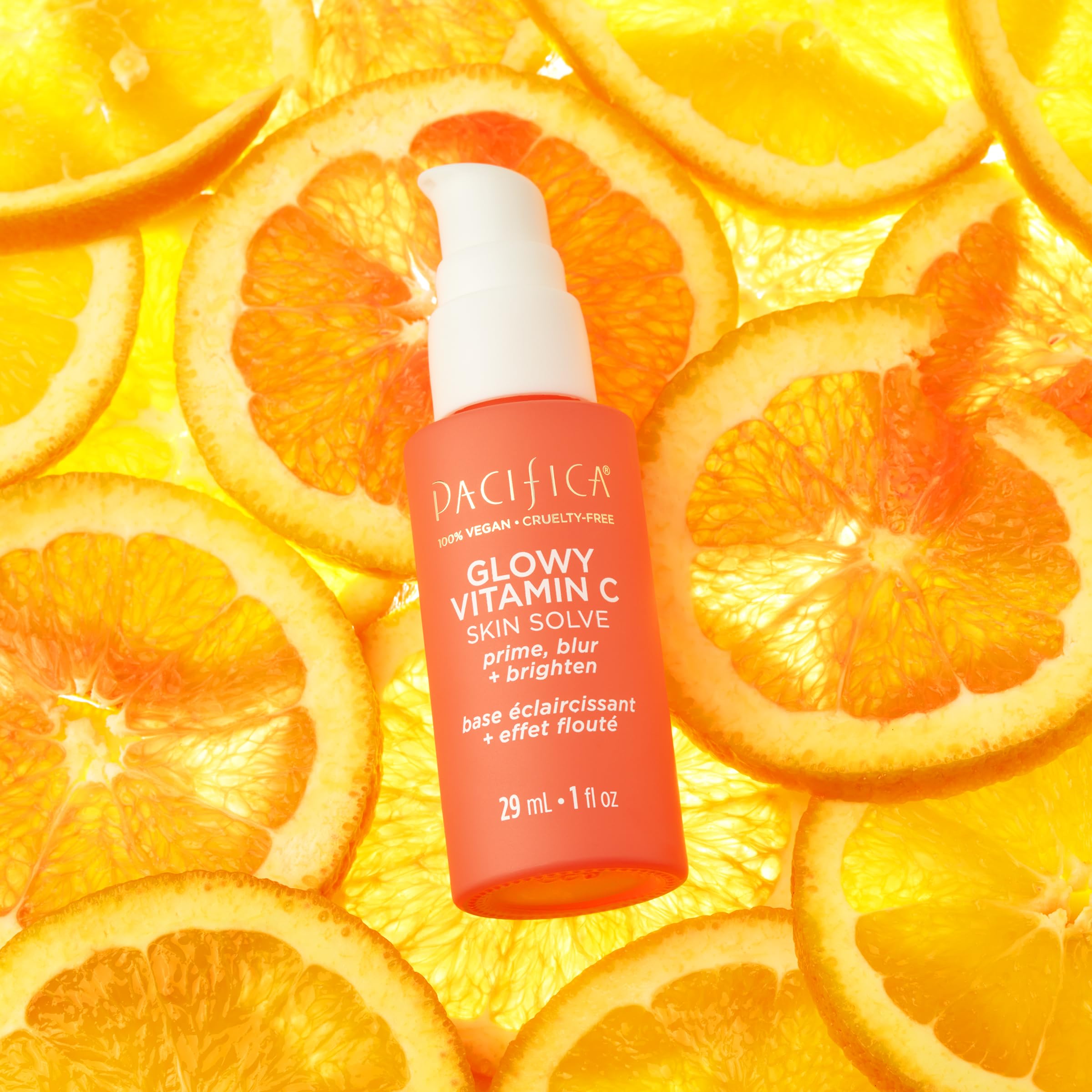 Pacifica Glowy Vitamin C Skin Solve Primer – Brightening Vitamin C Primer with Kakadu Plum & Squalane | Vegan & Cruelty-Free