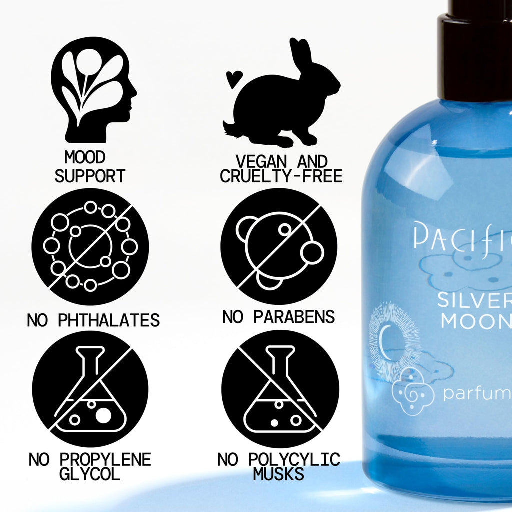 Pacifica Silver Moon Vanilla Almond Spice Perfume – Vegan, Cruelty-Free Eau de Parfum, 2 fl oz