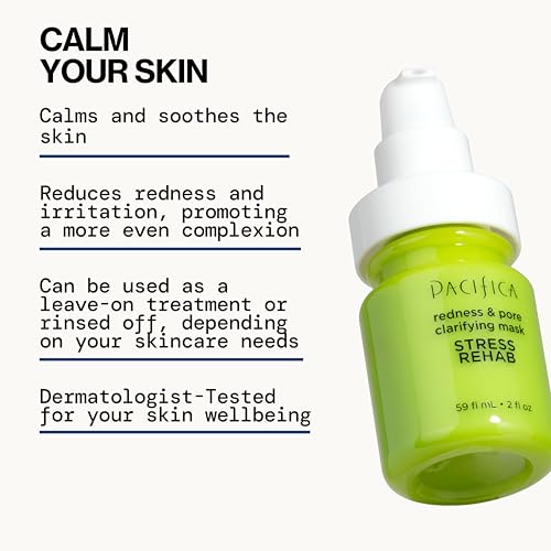 Pacifica Stress Rehab Redness & Pore Clarifying Mask – Niacinamide, Caffeine, Matcha | Vegan & Cruelty-Free