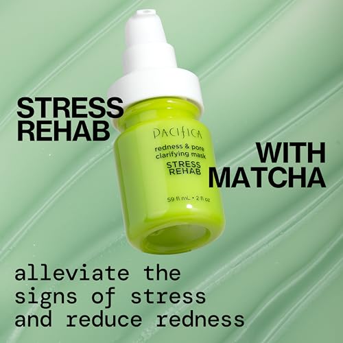 Pacifica Stress Rehab Redness & Pore Clarifying Mask – Niacinamide, Caffeine, Matcha | Vegan & Cruelty-Free