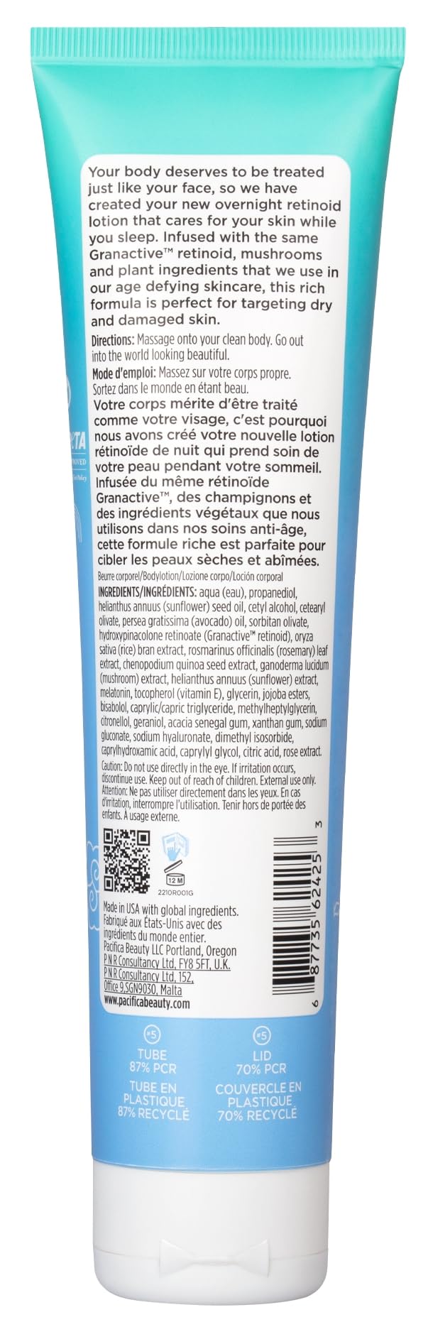 Pacifica Wake Up Beautiful Retinoid Body Lotion – Hydration, Elasticity & Gentle Overnight Renewal