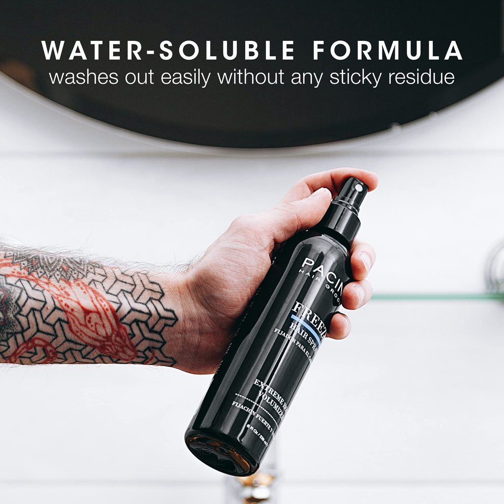 Pacinos Freeze Hair Spray - Extra Hold Texture Spray for All Hair Types | Maximum Volume