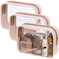 PACKISM TSA Approved Clear Toiletry Bags 3 Pack – See-Through Quart Size Cosmetic Bags for Travel
