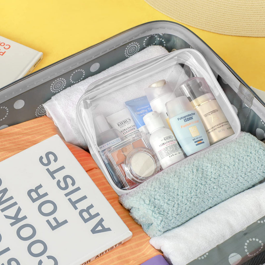 PACKISM 2-Pack Clear Toiletry Bags – Medium TSA Carry-On & Large Luggage