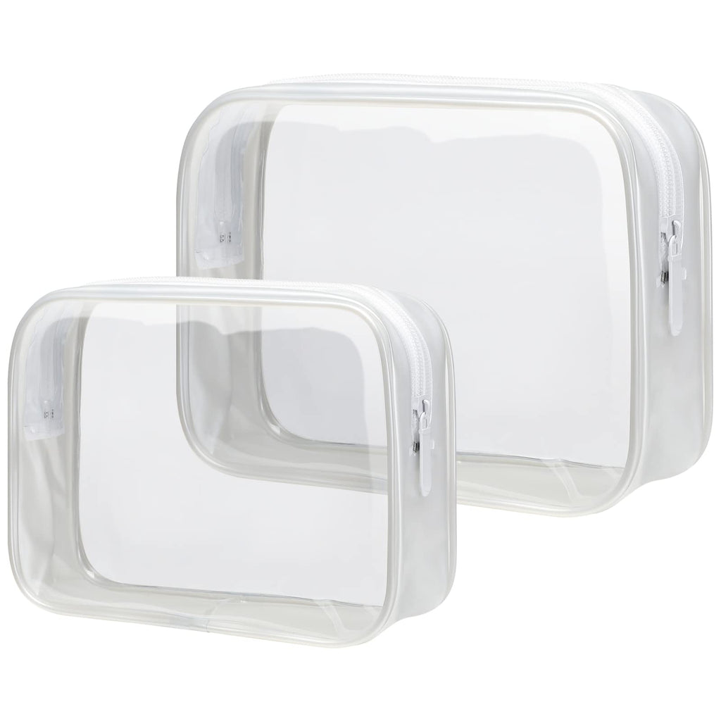 PACKISM 2-Pack Clear Toiletry Bags – Medium TSA Carry-On & Large Luggage