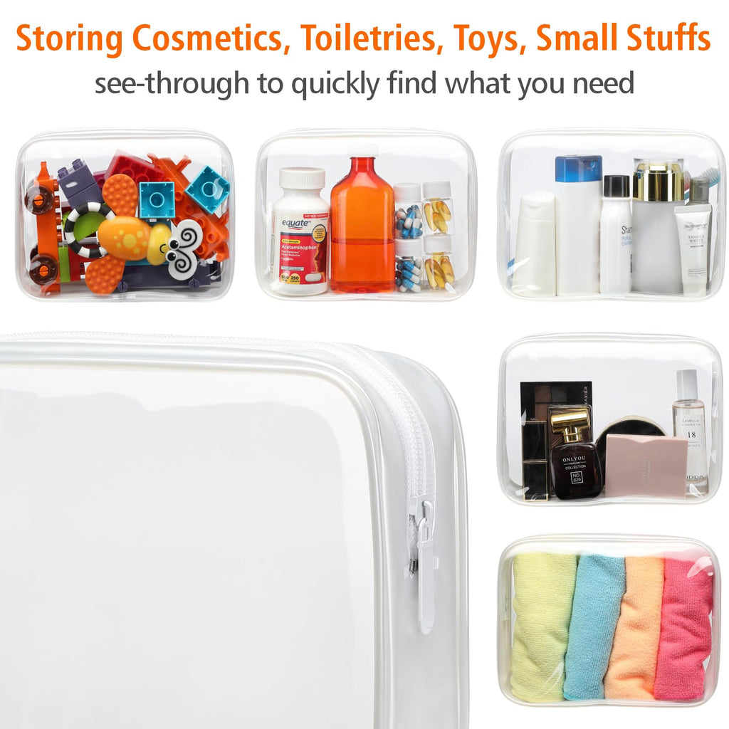 PACKISM 2-Pack Clear Toiletry Bags – Medium TSA Carry-On & Large Luggage