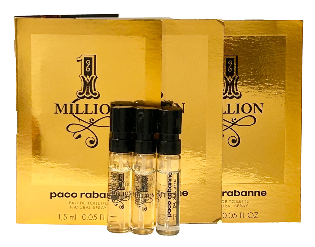 Paco Rabanne 1 Million EDT Travel Vial Set – 3 x 1.5 ml Mini Sprays