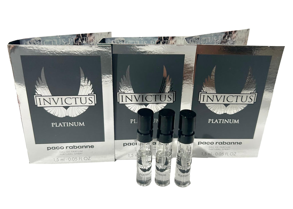 Paco Rabanne Invictus Platinum EDP Men – 3x 1.5ml Mini Vials Set