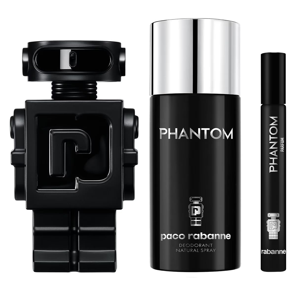 Paco Rabanne Phantom 3-Piece Gift Set for Men – Parfum, Deodorant & Travel Spray