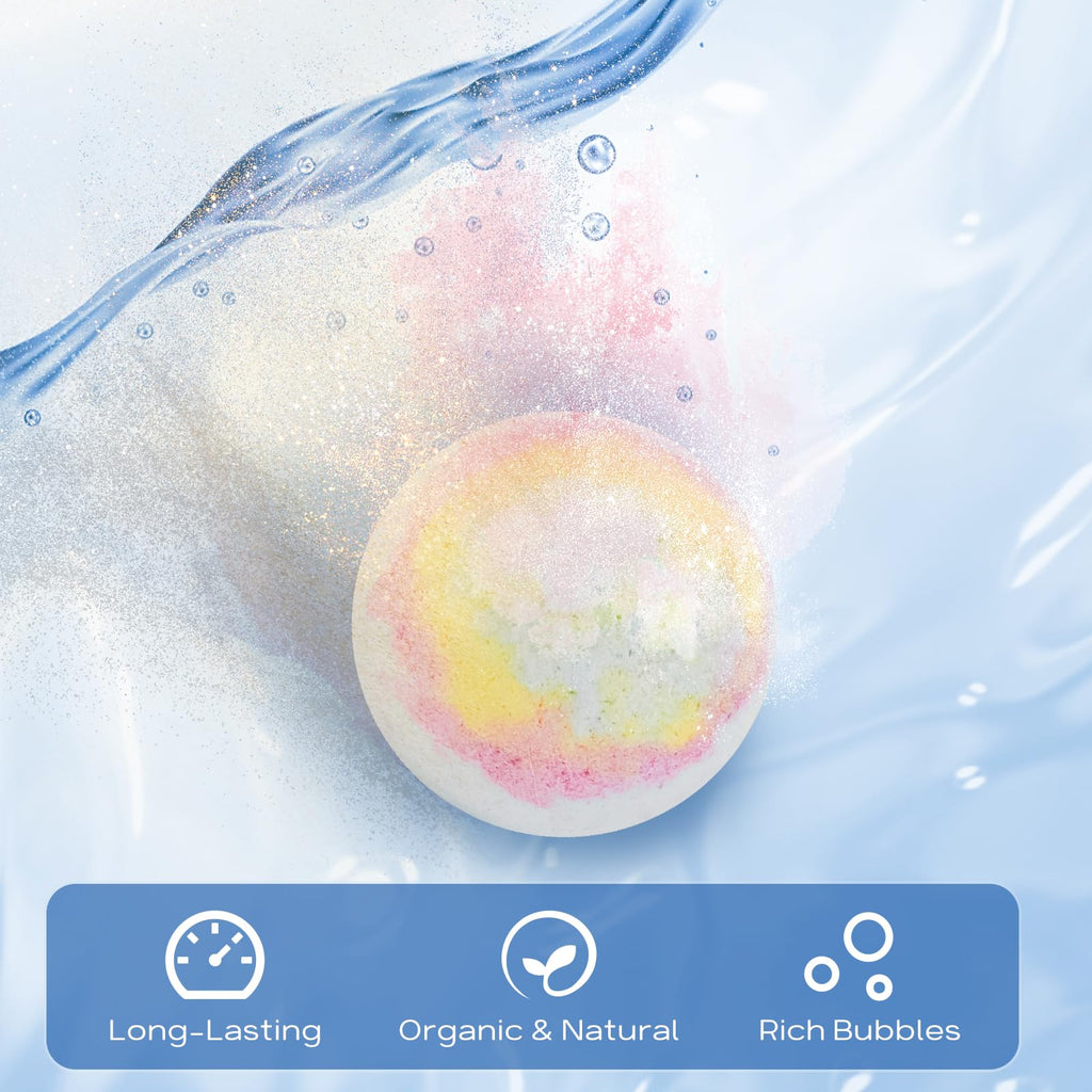 Pahxu Bath Bombs 20-PCS Set | Organic Handmade Skin-Moisturizing Bubble Bombs