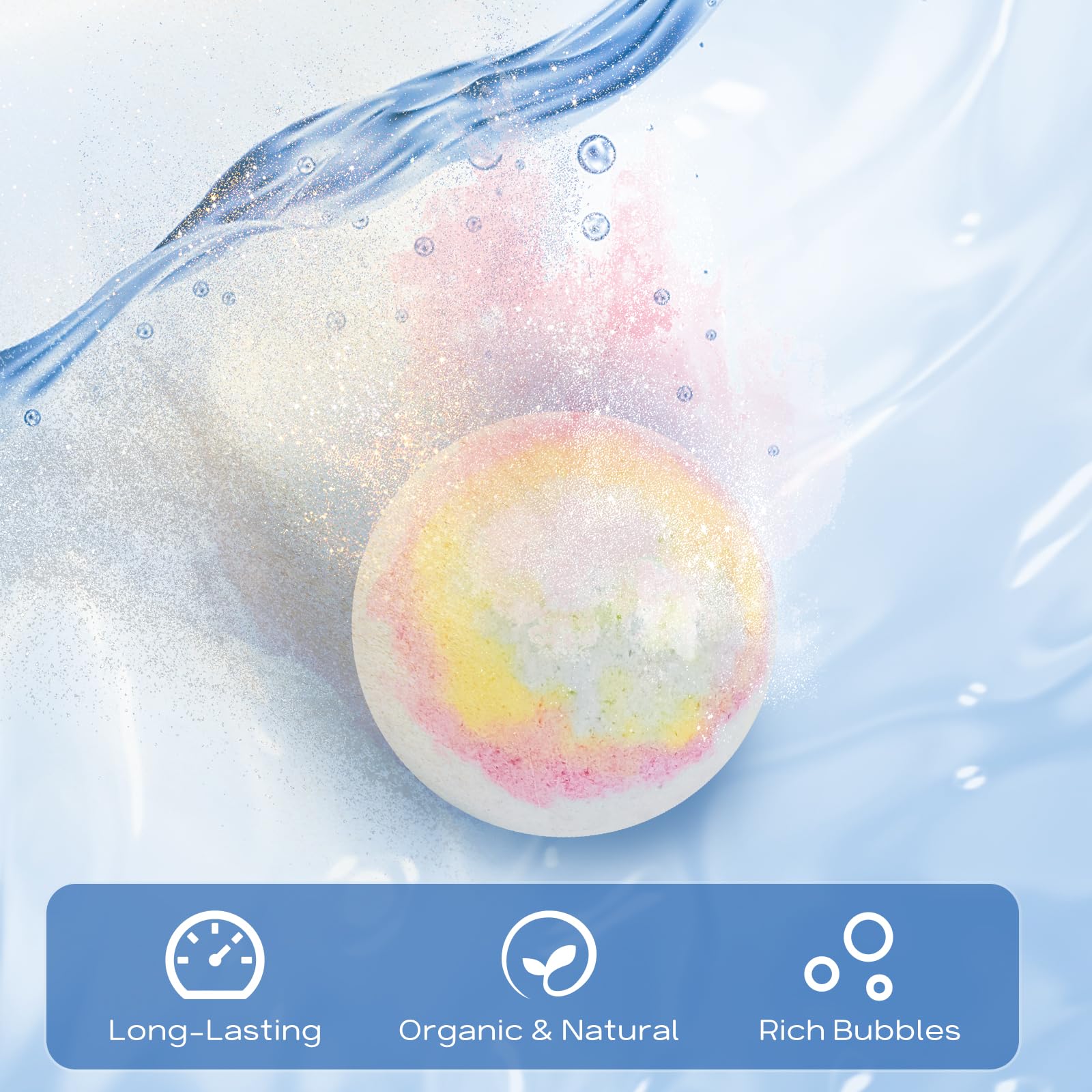 Pahxu Bath Bombs 20-PCS Set | Organic Handmade Skin-Moisturizing Bubble Bombs