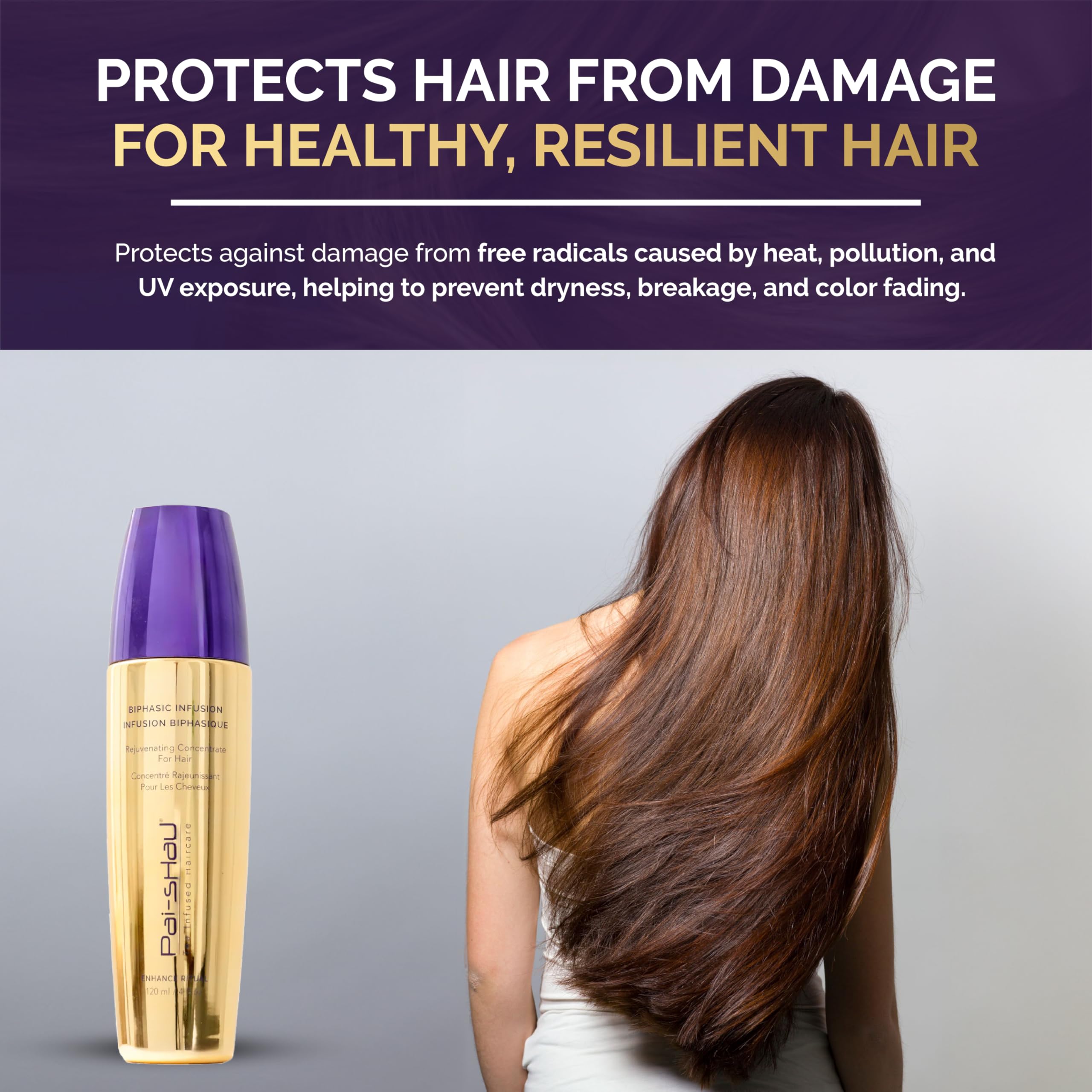 Pai-Shau Biphasic Infusion – Oil-Free Hair Rejuvenating Serum (4 FL Oz) | Shine, Heat & Environmental Protection
