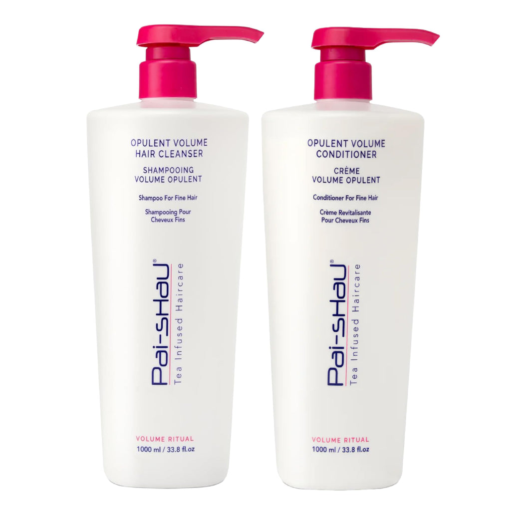 Pai-Shau Opulent Volume Cleanser & Conditioner Duo – 1L Each | Volumizing for Fine Hair