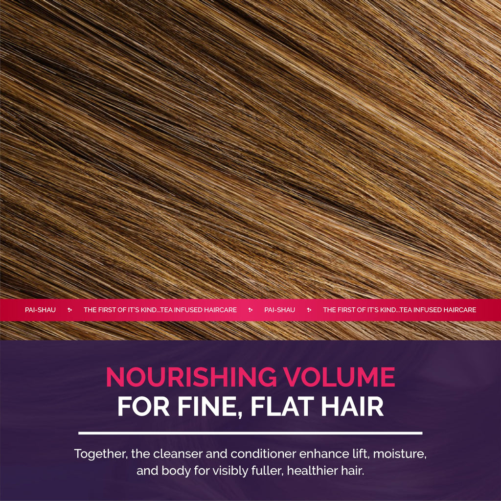 Pai-Shau Opulent Volume Cleanser & Conditioner Duo – 1L Each | Volumizing for Fine Hair