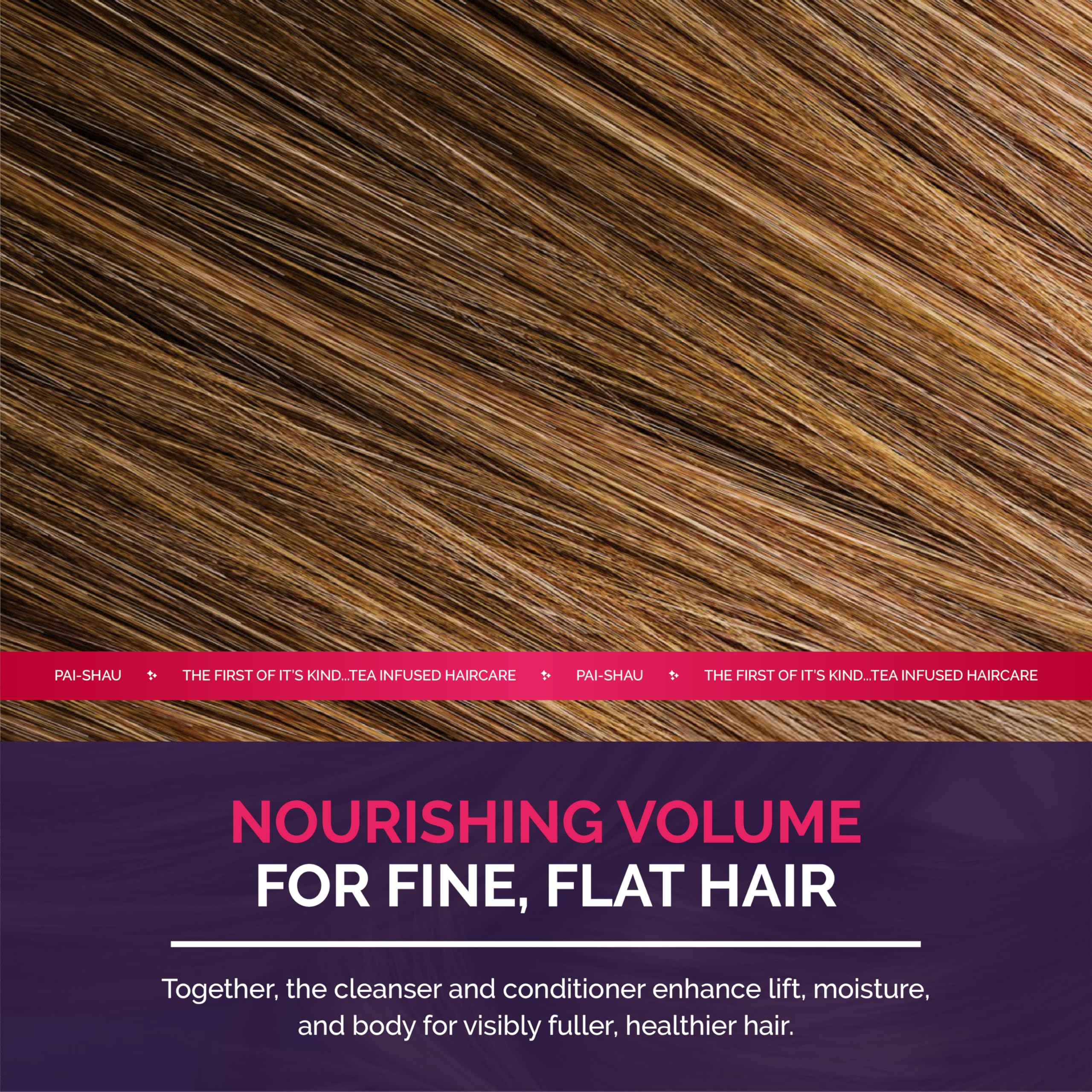 Pai-Shau Opulent Volume Cleanser & Conditioner Duo – 1L Each | Volumizing for Fine Hair