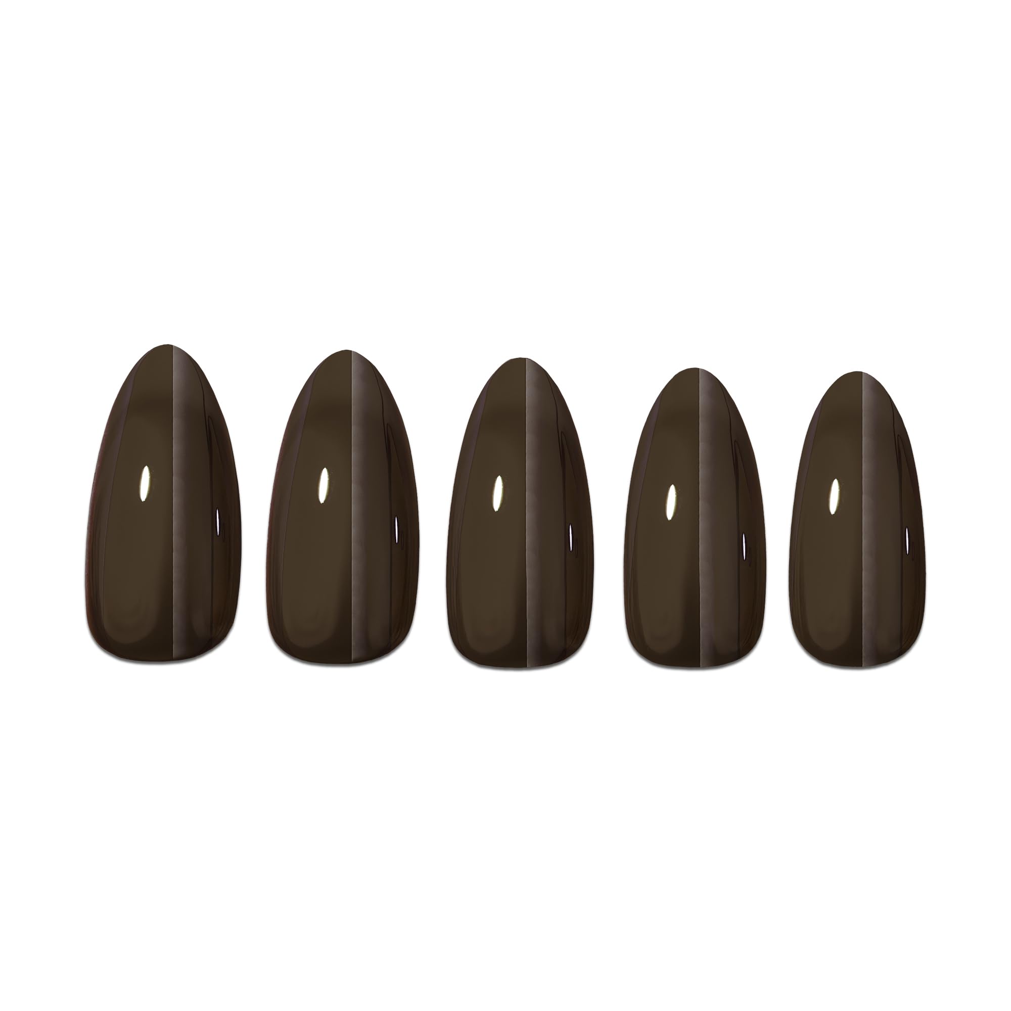 PaintLab Press-On Nails Kit – Chocolate Glaze Fall Manicure, 30-Piece Set