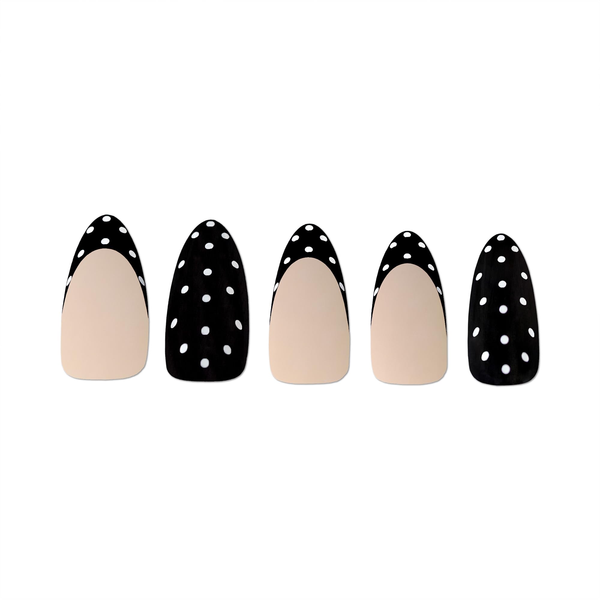 PaintLab Press-On Nails Kit – Polka Dot Couture, 30-Piece Fall Manicure
