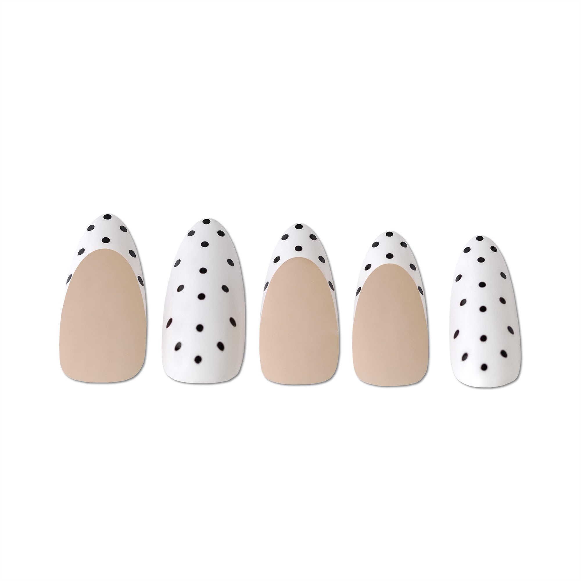 PaintLab Press-On Nails Kit – Polka Dot Couture, 30-Piece Fall Manicure