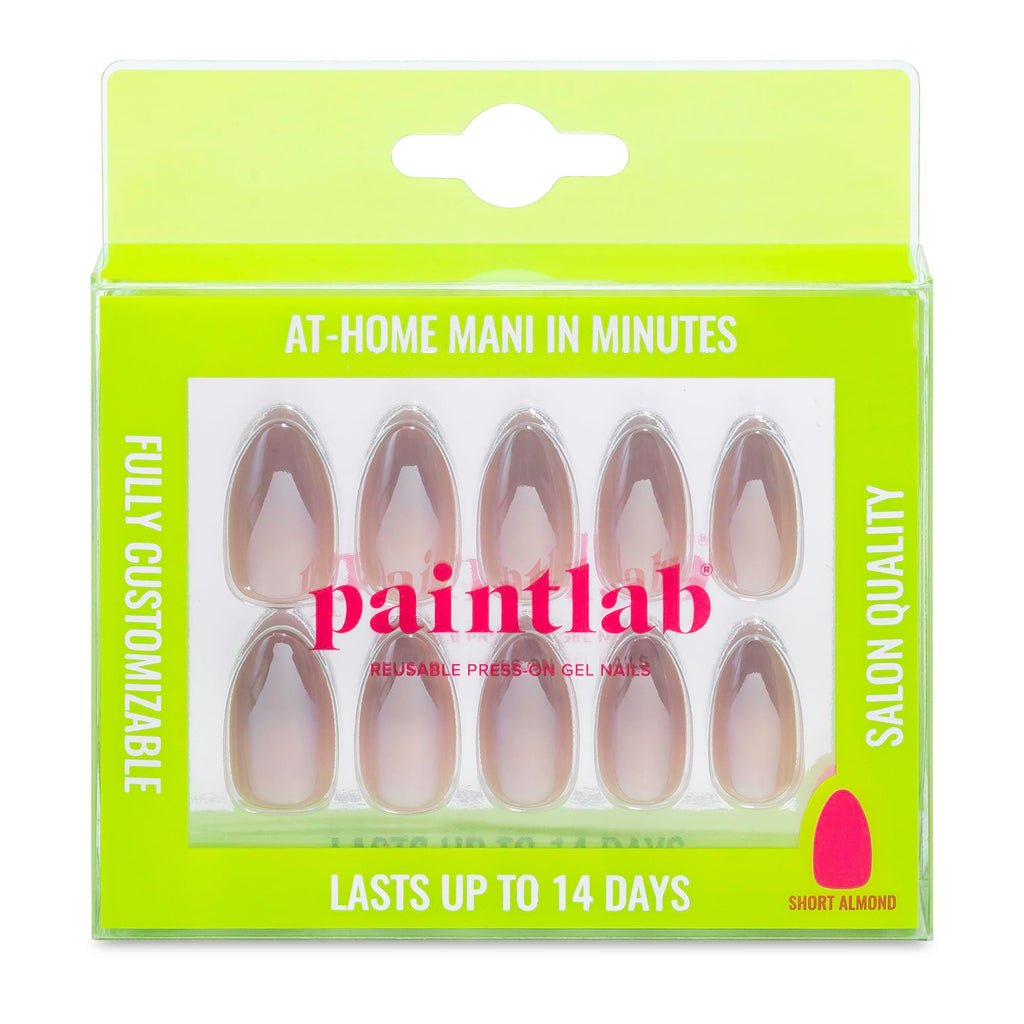 PaintLab Press-On Nails Manicure Kit – Maple Syrup, 30-Piece Set, Long-Lasting