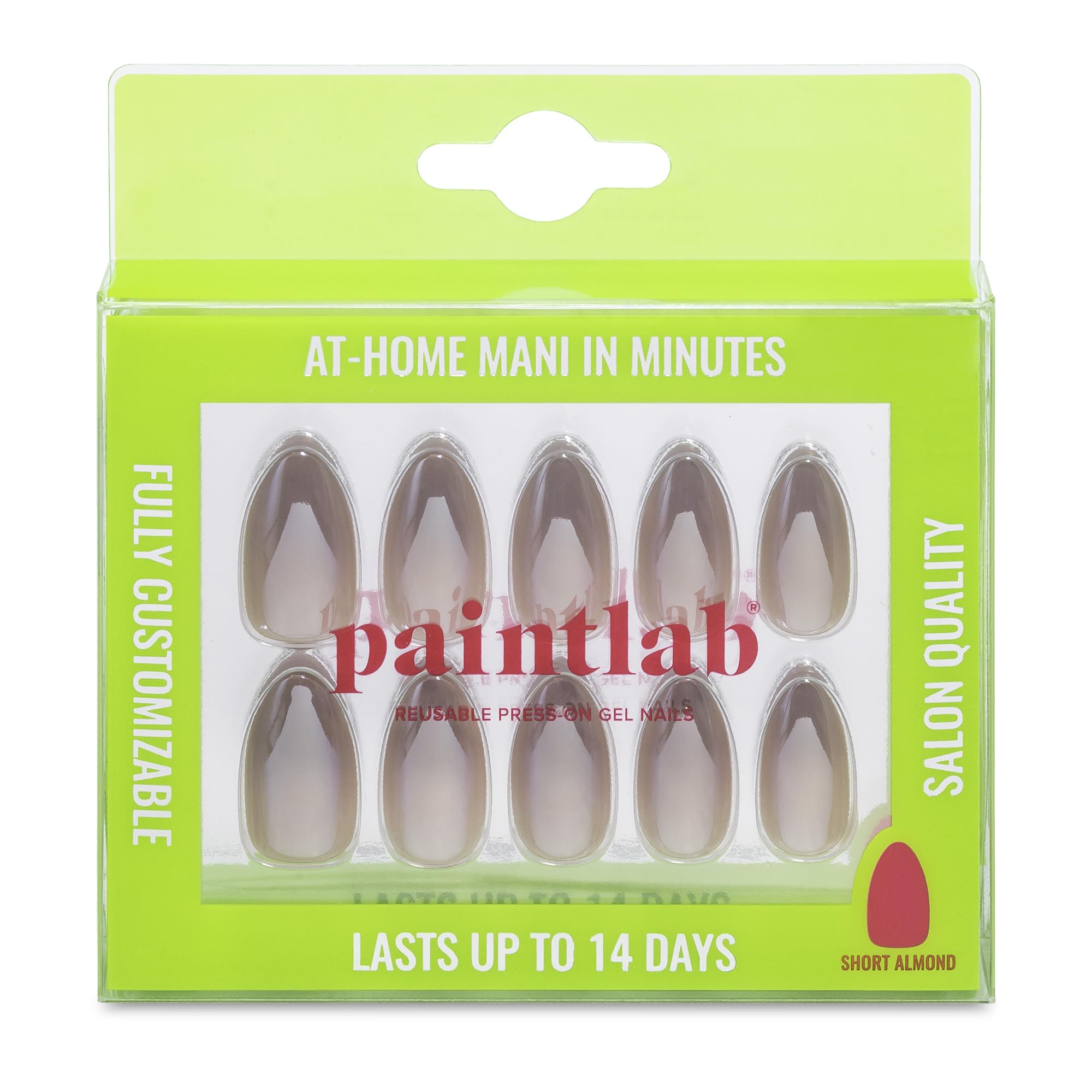 PaintLab Press-On Nails Manicure Kit – Maple Syrup, 30-Piece Set, Long-Lasting