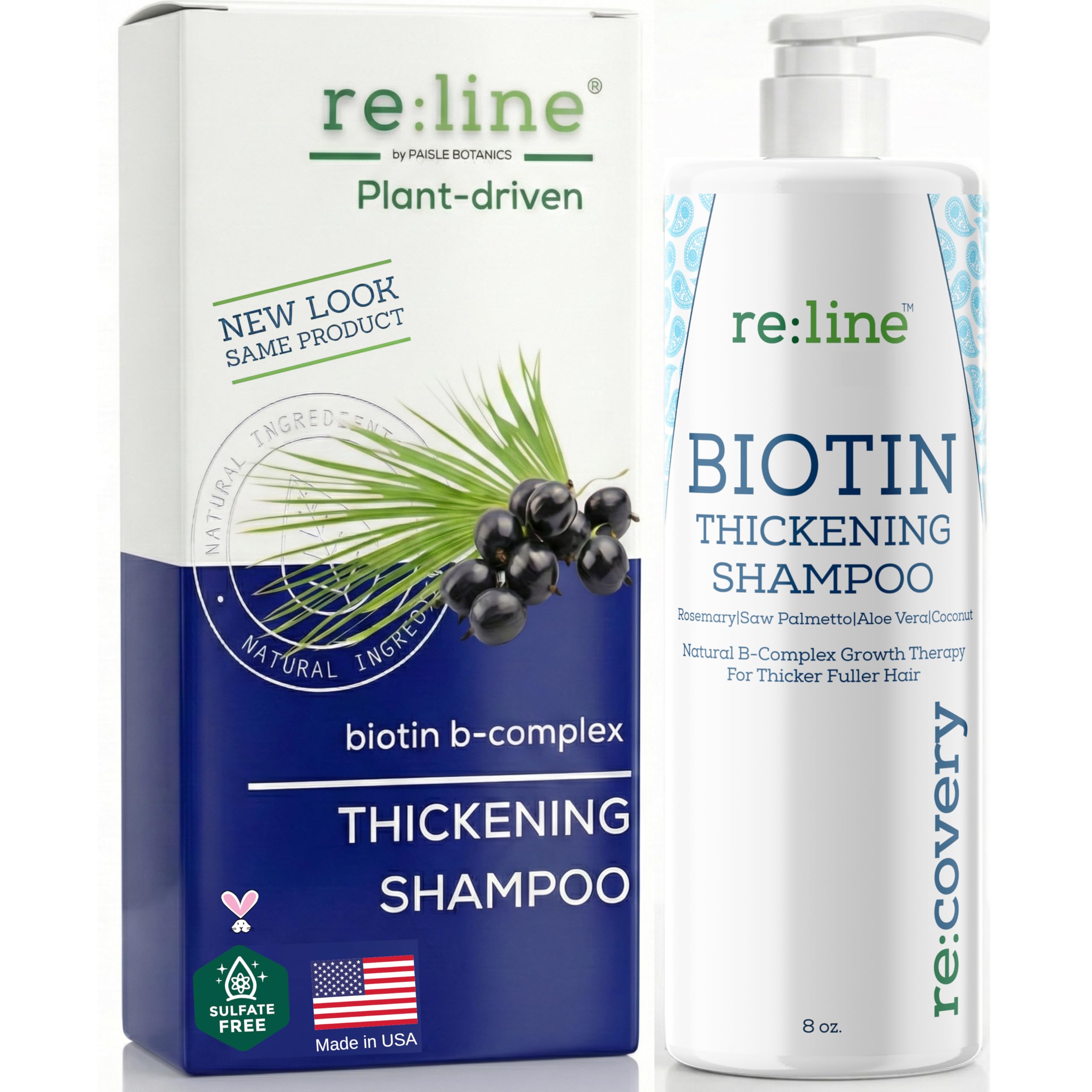 Paisle Botanics Biotin Thickening Shampoo – Natural Volume for Fine or Thinning Hair