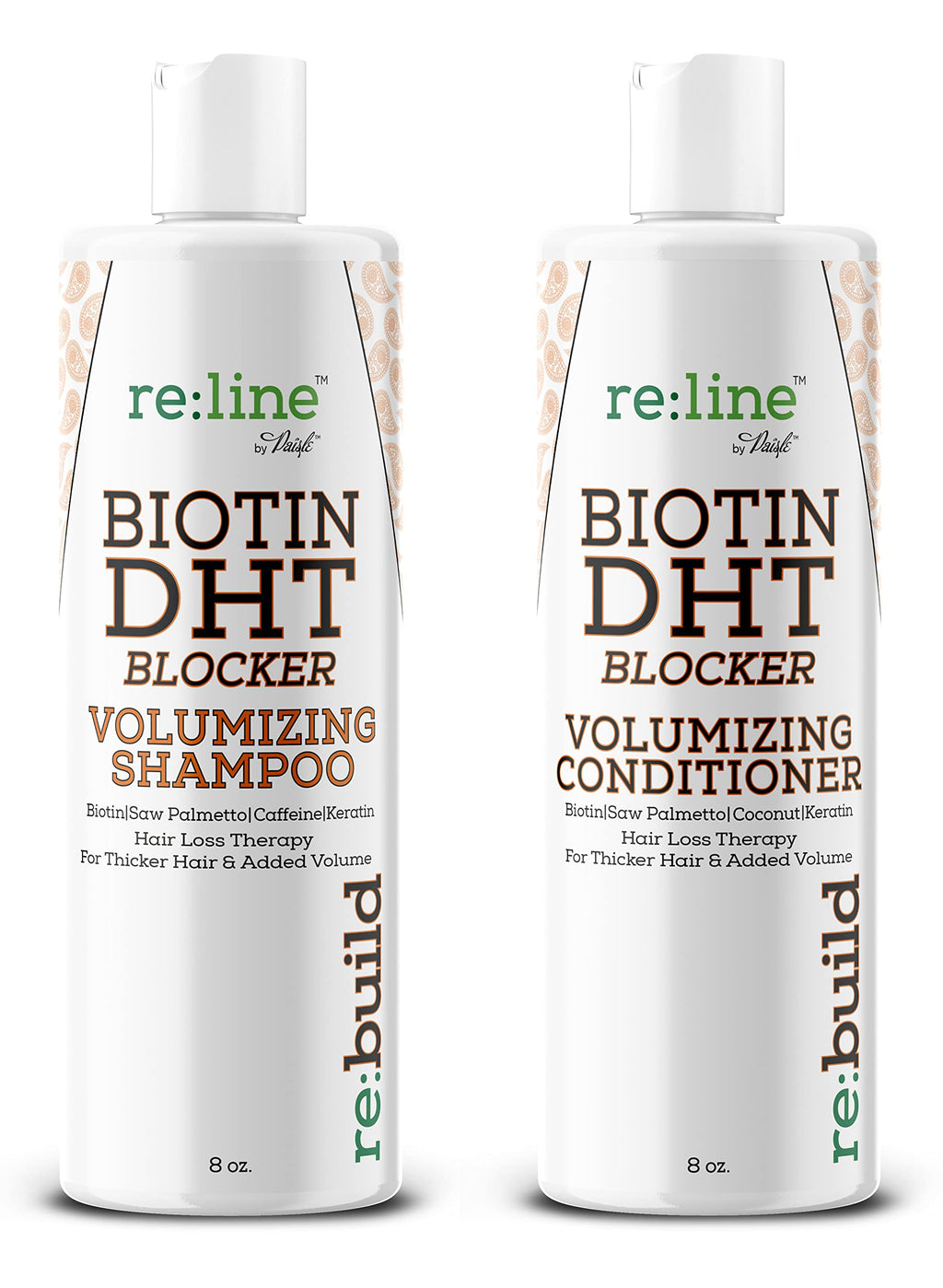 Paisle Botanics NATURAL Volumizing Shampoo & Conditioner for Hair Growth – DHT Blocking Biotin