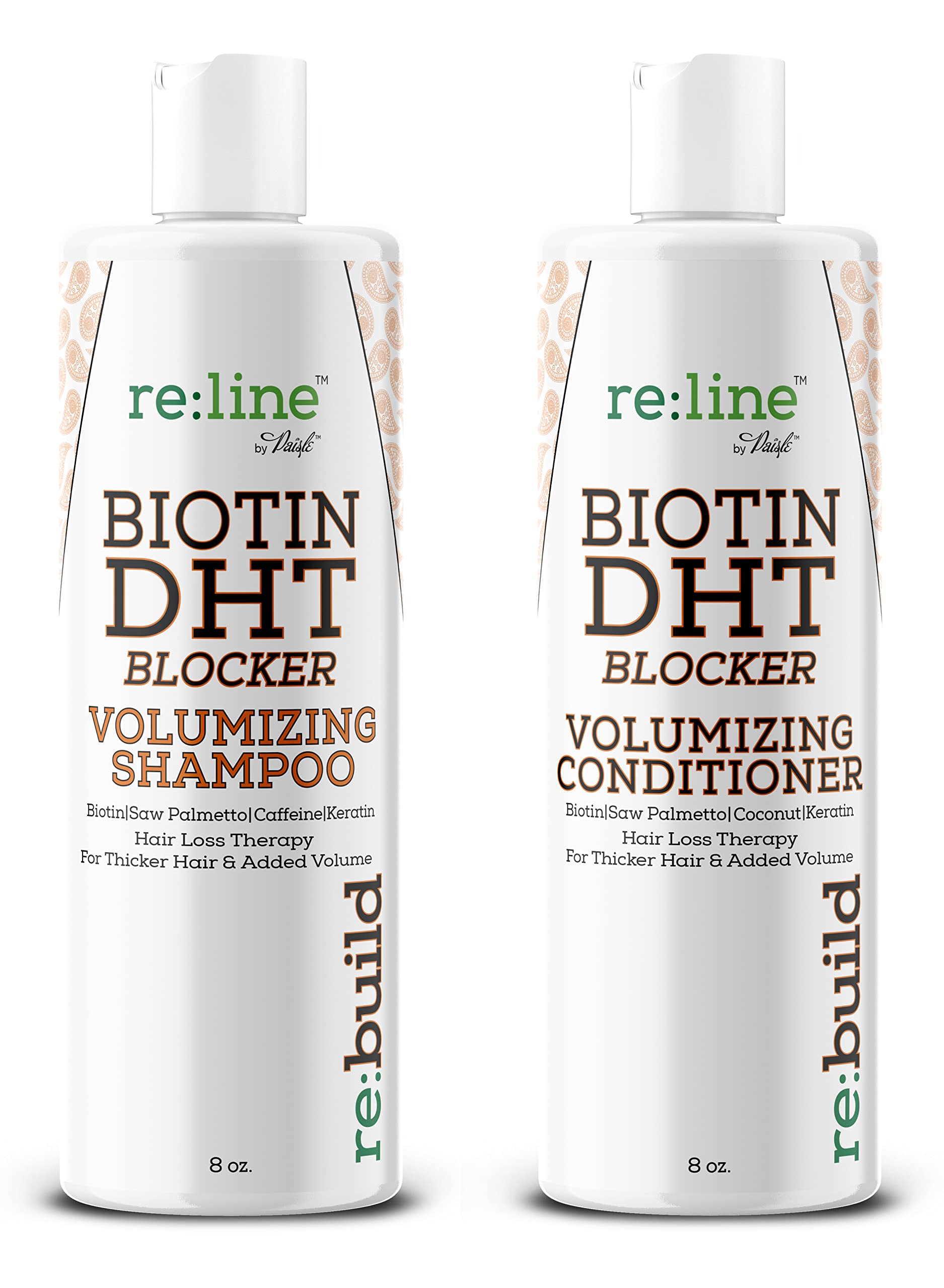 Paisle Botanics NATURAL Volumizing Shampoo & Conditioner for Hair Growth – DHT Blocking Biotin
