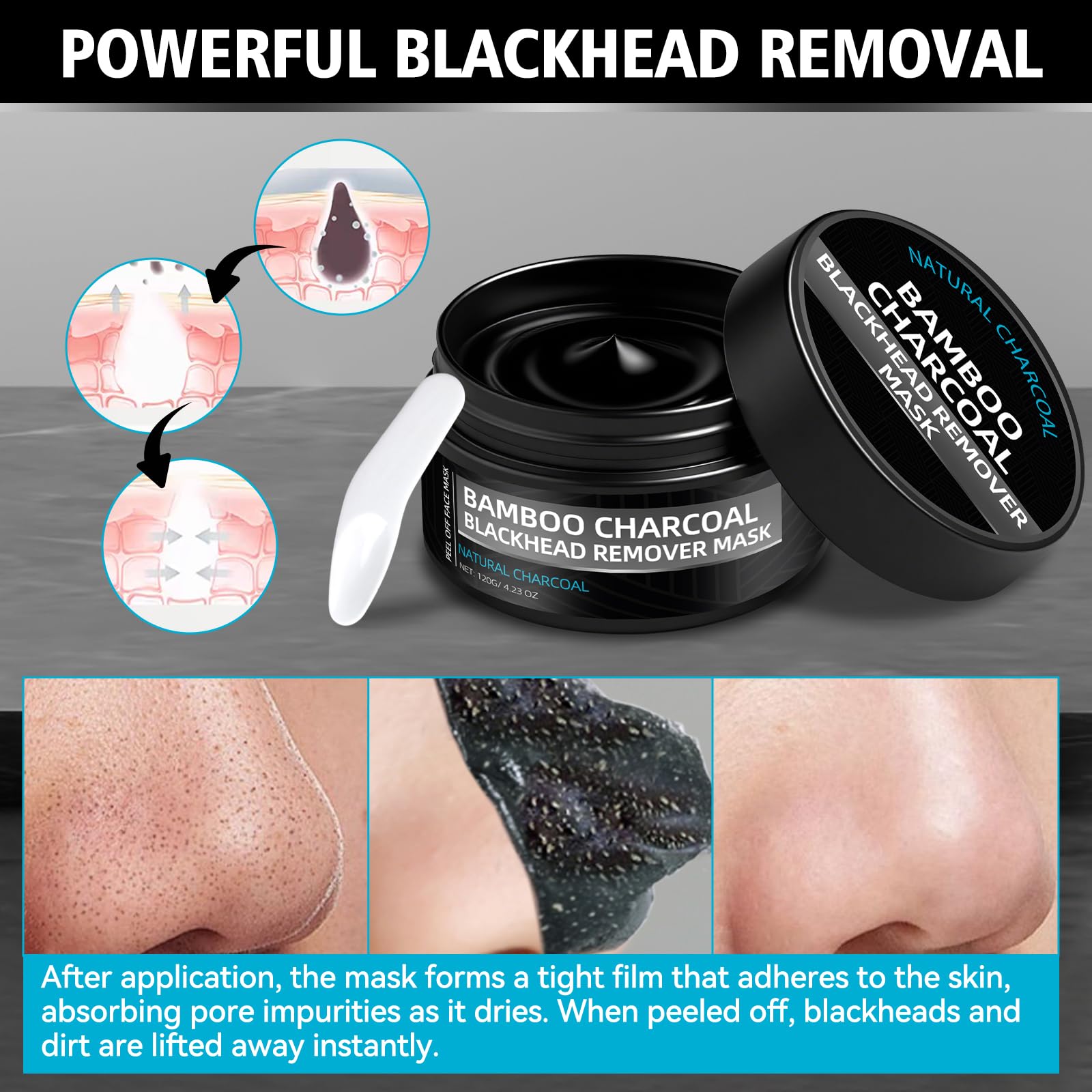 Paistely Blackhead Mask Peel Off — Charcoal Purifying Deep-Cleansing Mask (120g)