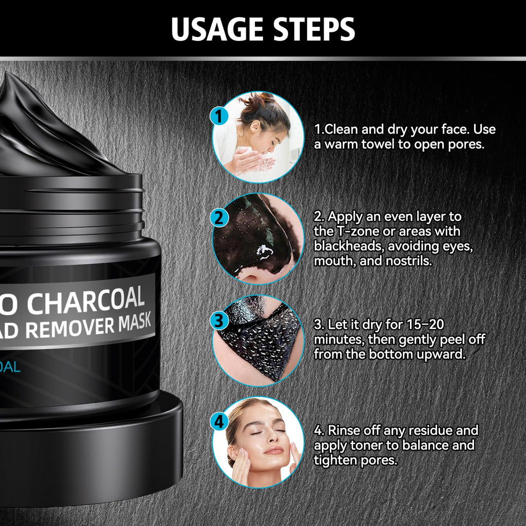 Paistely Blackhead Mask Peel Off — Charcoal Purifying Deep-Cleansing Mask (120g)