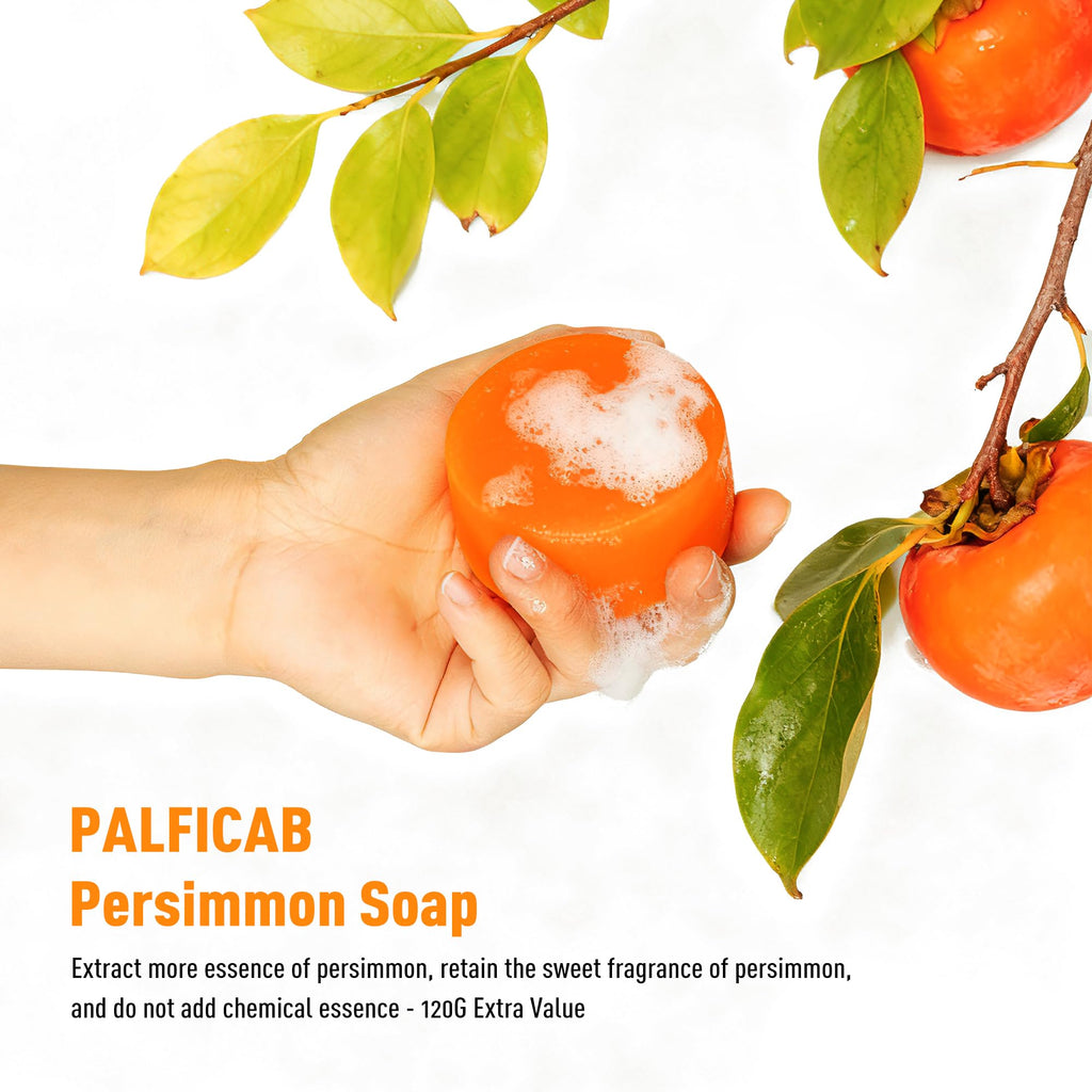 PALFICAB 120G Round Persimmon Soap – Natural Odor Control for Women & Men (2 Bars)