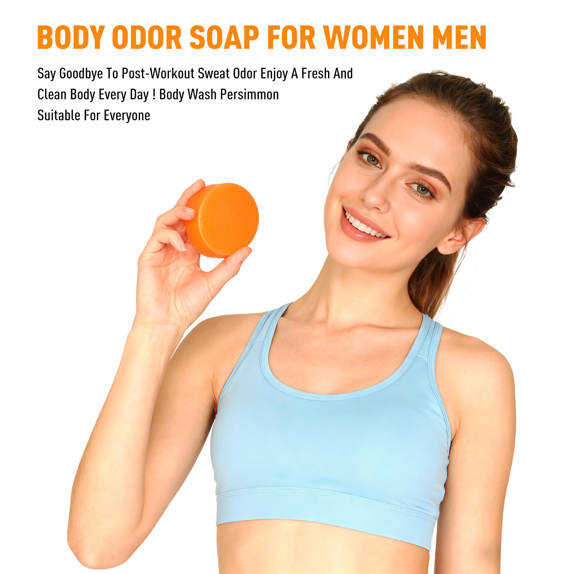 PALFICAB 120G Round Persimmon Soap – Natural Odor Control for Women & Men (2 Bars)