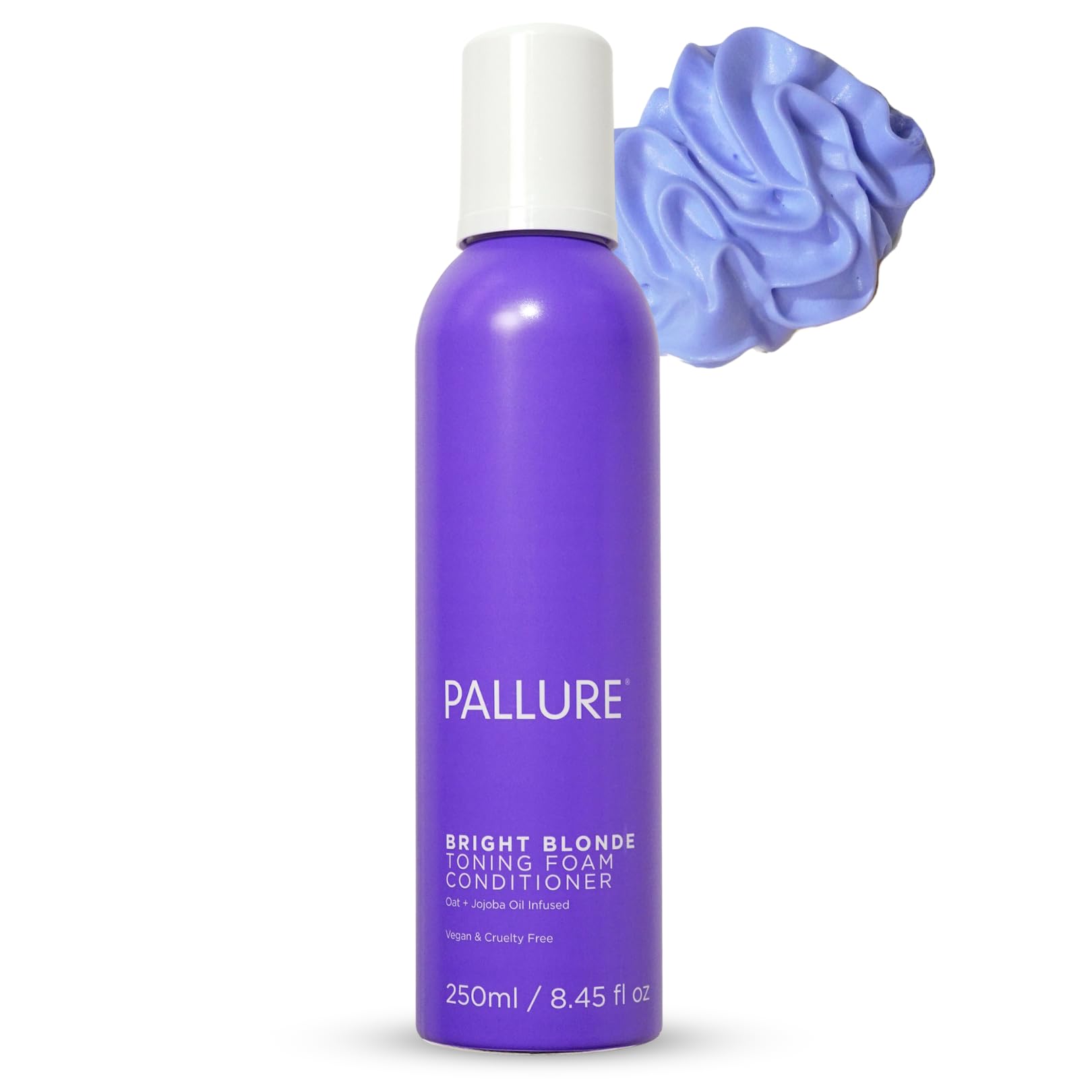 Pallure Bright Blonde Toning Foam Conditioner — Reduces Brassiness for Blonde, Silver & Ash Hair | 250 ml